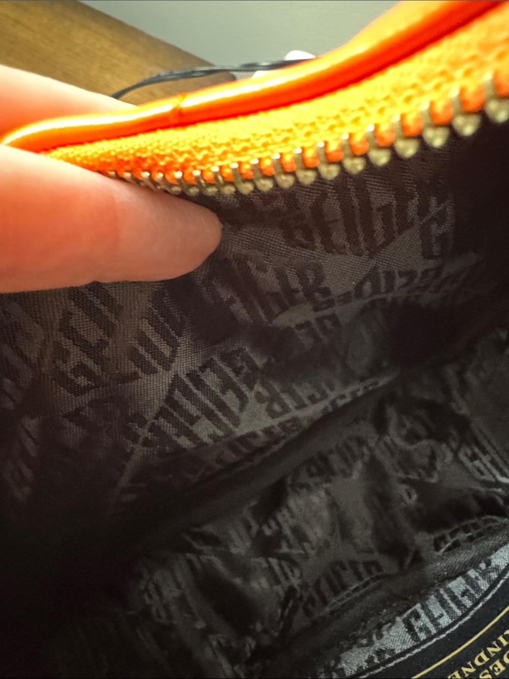 Kurt Geiger Kensington Puff Crescent Shoulder Bag Orange - Picture 10 of 10